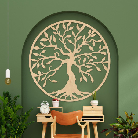 Laser Cut Wood Tree of Life Wall Art: Modern Nature Decor - CATARA