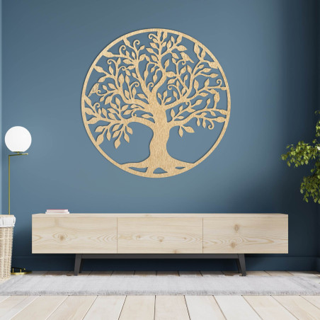 Wooden Life Tree Wall Decor Poplar Plywood Art
