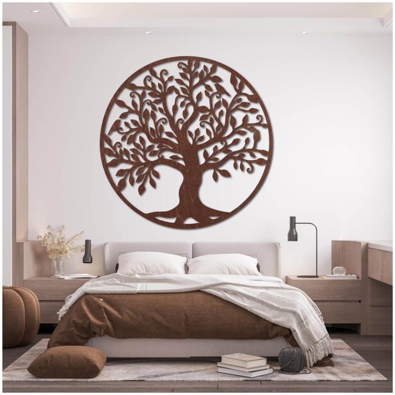 Wooden Life Tree Wall Decor Poplar Plywood Art