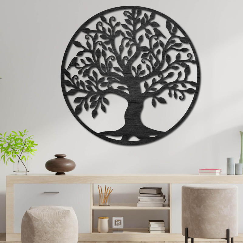 Wooden Life Tree Wall Decor Poplar Plywood Art