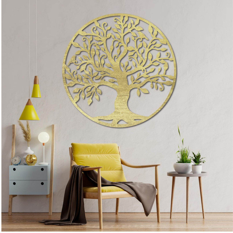 Wooden Life Tree Wall Decor Poplar Plywood Art