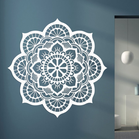 Luxurious wooden mandala for the wall with precise laser cutout