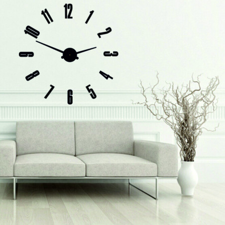 Modern adhesive wall clock for the living room