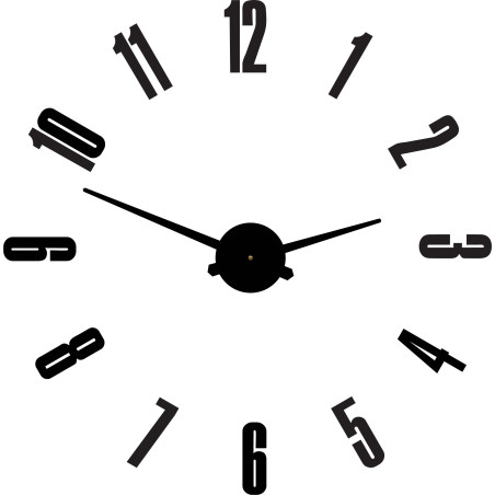 Modern adhesive wall clock for the living room