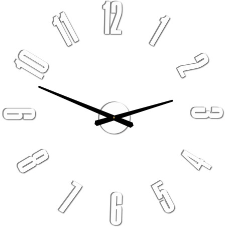 Modern adhesive wall clock for the living room