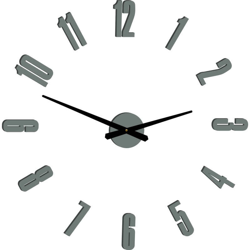 Modern adhesive wall clock for the living room