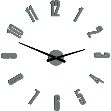 Modern adhesive wall clock for the living room