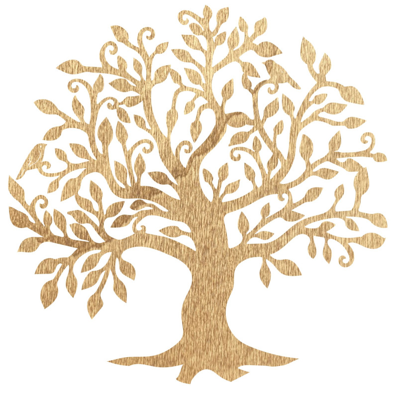 The wooden tree of life wall decoration symbolizes growth, harmony and connection with nature, creating peace in your home.