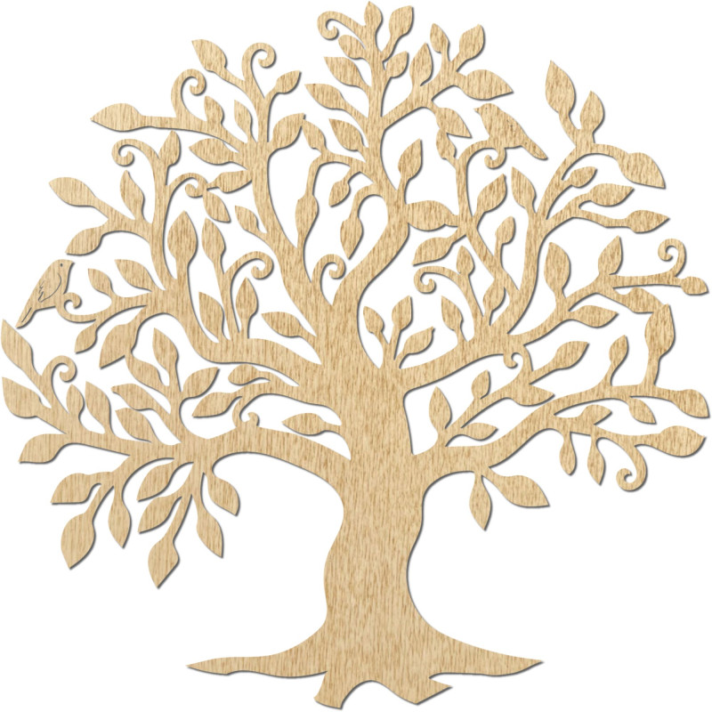 The wooden tree of life wall decoration symbolizes growth, harmony and connection with nature, creating peace in your home.