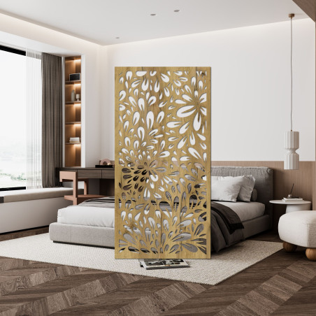 Stylish wooden wall decoration for a modern interior