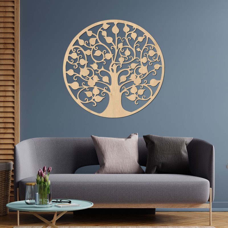 White tree of life as an elegant image on a dark background
