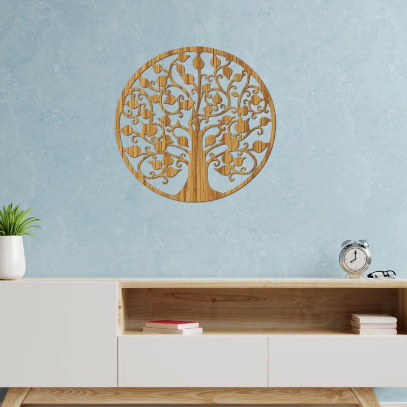 White tree of life as an elegant image on a dark background