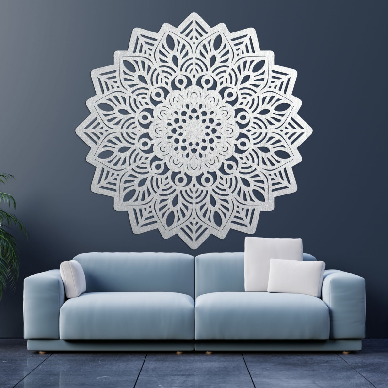 Decorative wooden sun mandala for an elegant interior