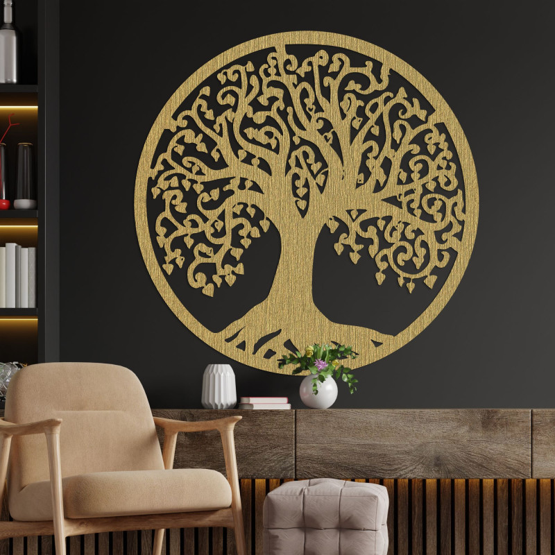 Decorative wooden Tree of Life as a symbol of strength, growth and connection with nature