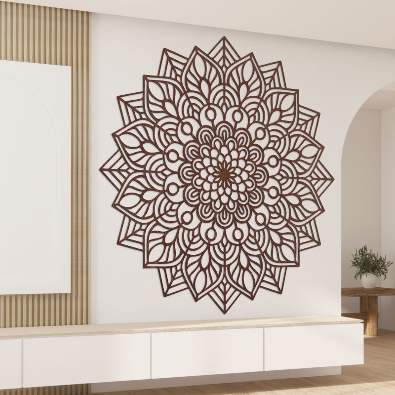 Wooden mandala as an elegant home accessory