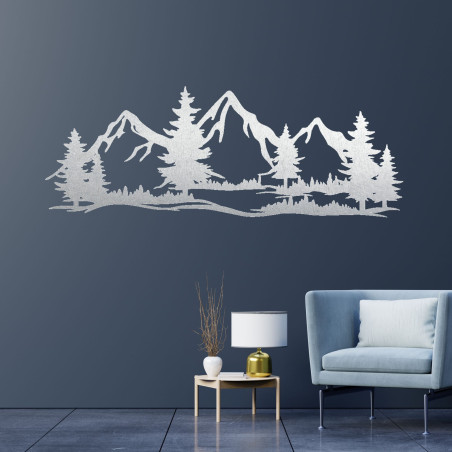 Wooden wall decoration massive mountains and forest - MAGNA