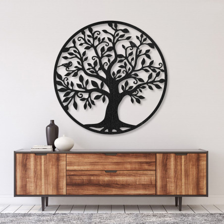 Wooden painting Tree of Life - elegant wall decoration made of wood