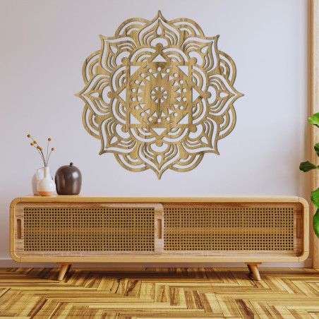 This wooden mandala SYMMETRIA is a unique wall decoration