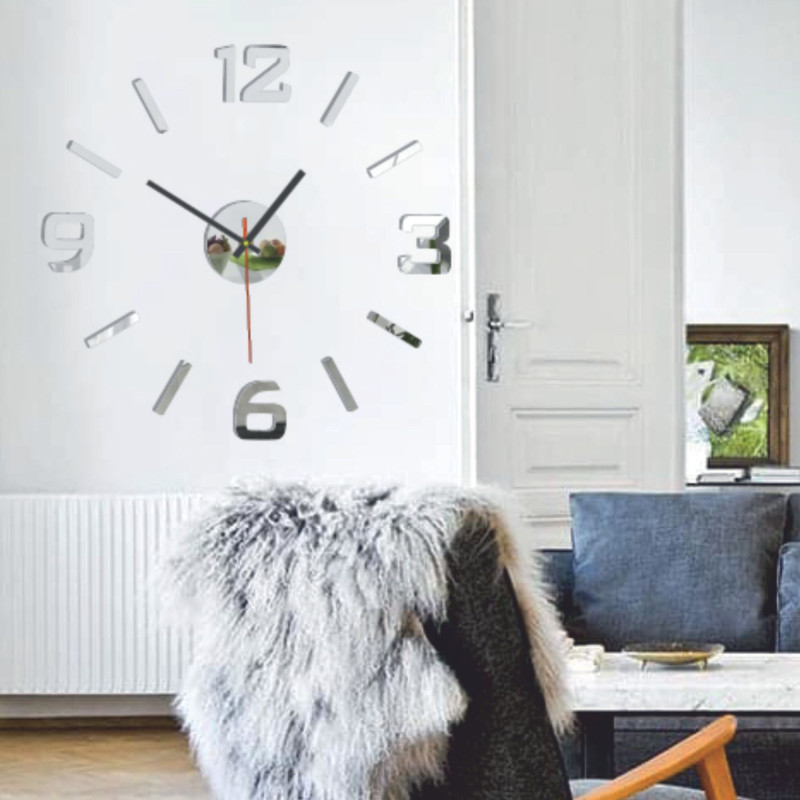 Acrylic 3D wall clock – 3D effect, no drilling