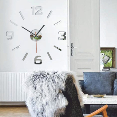 Acrylic 3D wall clock – 3D effect, no drilling
