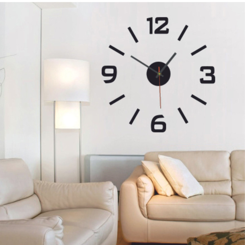 Acrylic 3D wall clock – 3D effect, no drilling