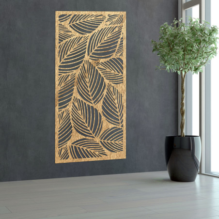 The leaf-themed design brings a touch of nature and lightness to the interior.