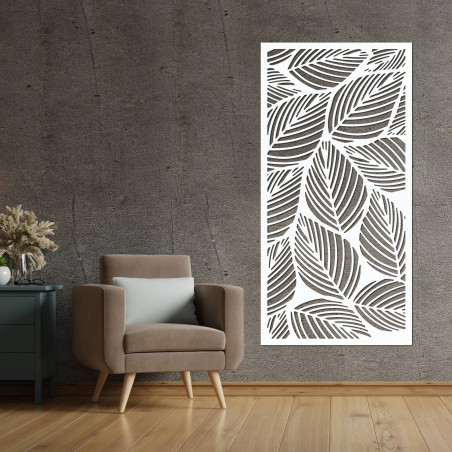Stylish wooden wall painting with a leaf motif. The SENTOP tropical panel painting will give your interior a natural and modern 
