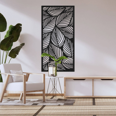 Wooden wall decoration Leaf – tropical panel painting | LUFUS