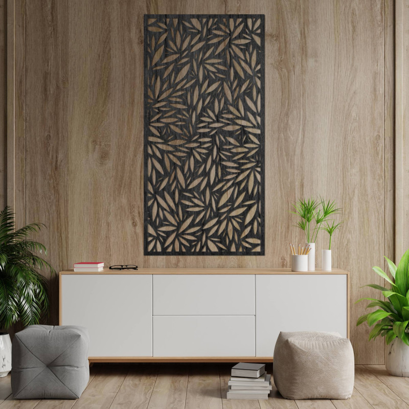 Wooden leaf painting for harmony and peace in your home