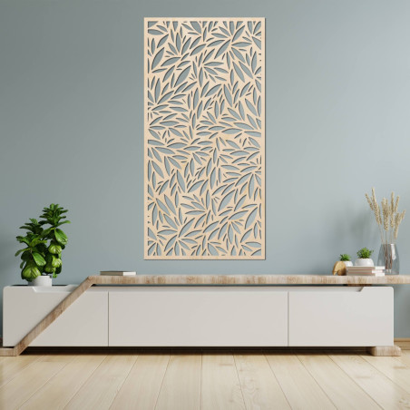Liven up your interior with a wooden picture with a leaf motif