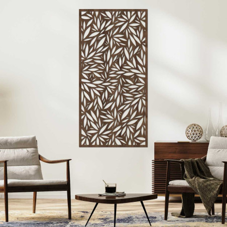 The natural beauty of leaves captured in a wooden painting