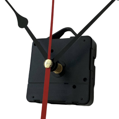 Black aluminum clock hands for minimalist and industrial designs.