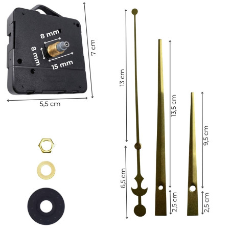Silent clock hands for elegant, unobtrusive and timeless living.