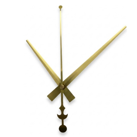 Minimalist gold hands made of lightweight aluminum with an iconic anchor detail for a stylish wall clock.