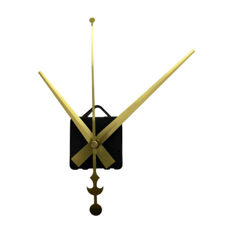 Gold aluminum hands with anchor and quiet quartz movement, ideal for luxurious and modern interiors.