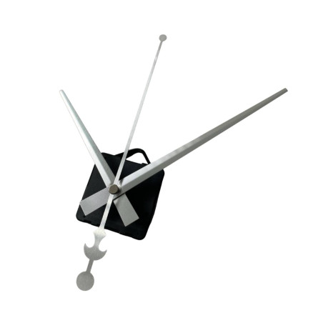 Precise metal hands in silver color with anchor and quartz drive for DIY wall clock.