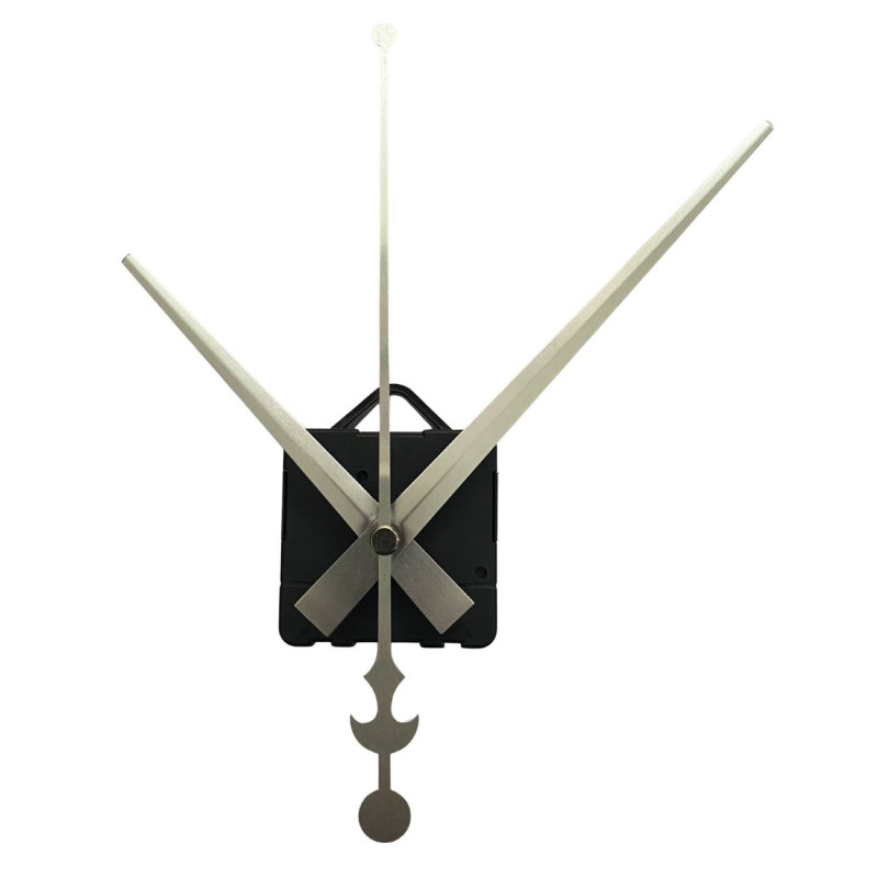 Minimalist silver hands made of lightweight aluminum with an iconic anchor detail for a stylish wall clock.