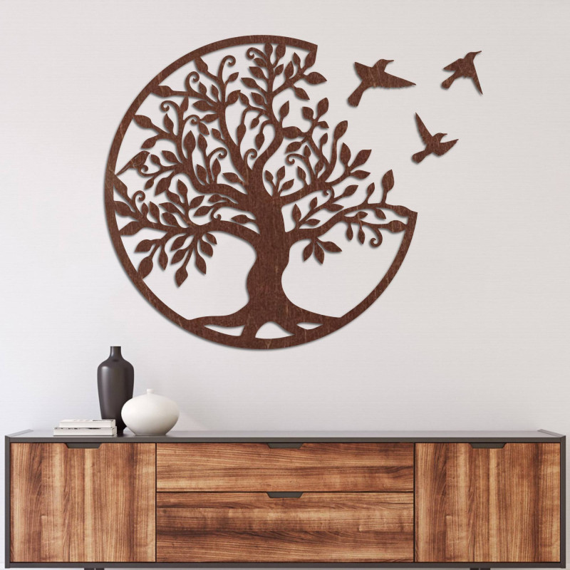 Wooden trees of life are not only an aesthetic addition to the wall, but also a profound symbol of harmony, stability, and famil
