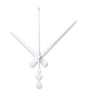 Original white clock hands with an anchor motif for stylish interior decorations.
