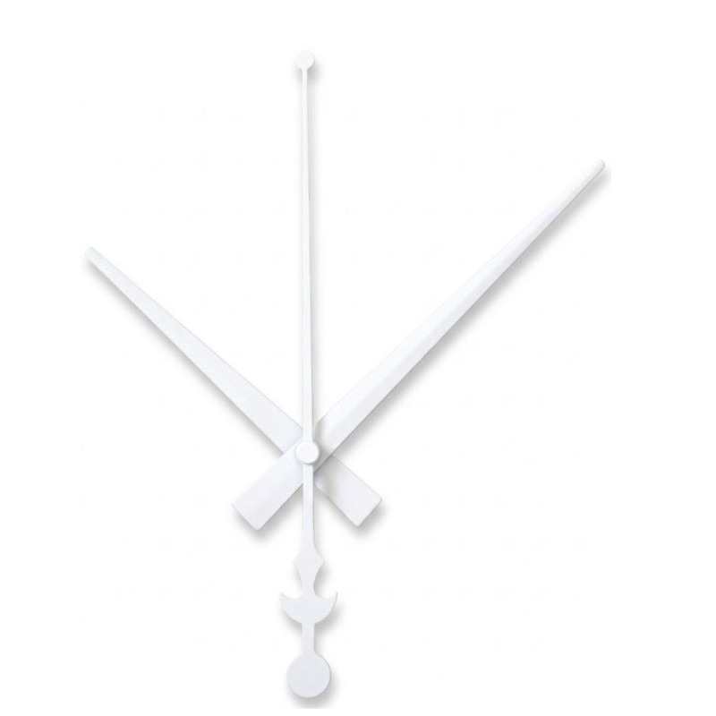 Original white clock hands with an anchor motif for stylish interior decorations.