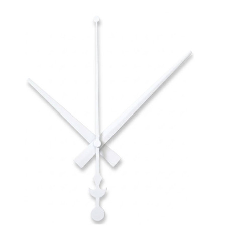 Original white clock hands with an anchor motif for stylish interior decorations.