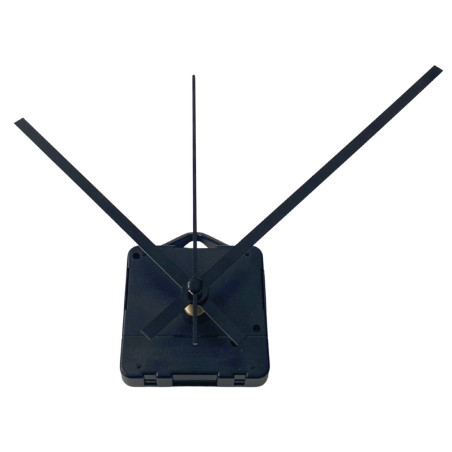 Aluminum clock hands in black with a straight line for the interior.