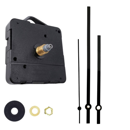 Straight black clock hands for modern DIY and decorative clocks.