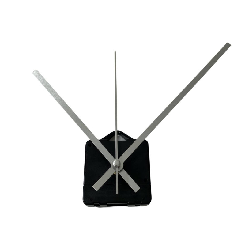 Elegant straight silver-colored aluminum hands.