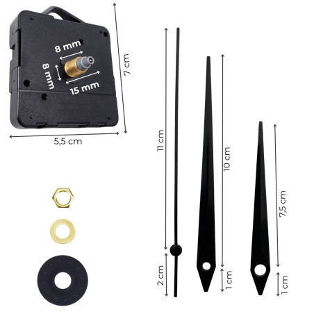 Black hands made of lightweight and durable aluminum for long life.