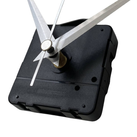 Lightweight aluminum hands in silver color with a pointed design for decorative clocks.