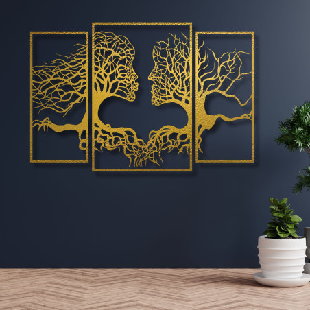 Wooden wall painting Woman and Man | HEART