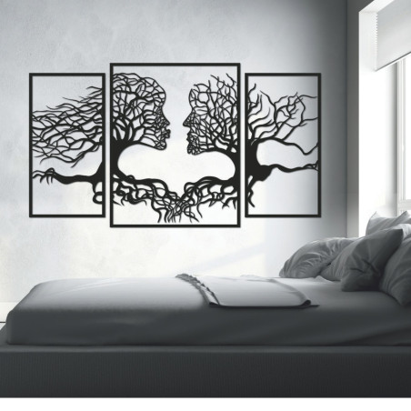 Wooden wall painting Woman and Man | HEART