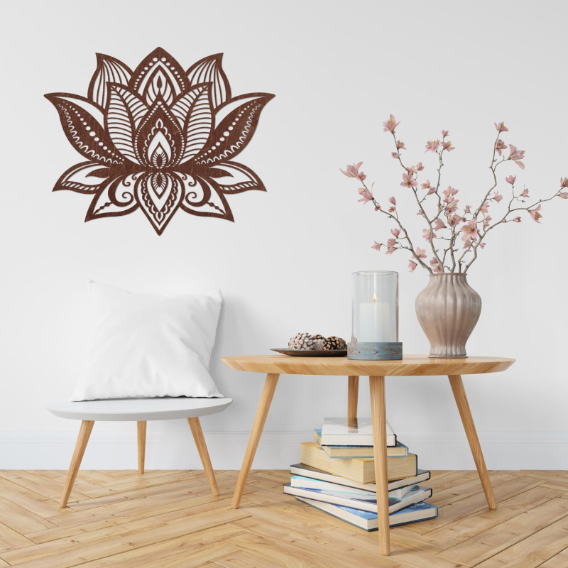 Wall painting Lotus Flower - Heart of Light: a combination of aesthetics, peace and spiritual harmony.