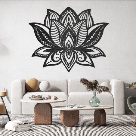 Wall painting Lotus Flower - Heart of Light: a combination of aesthetics, peace and spiritual harmony.